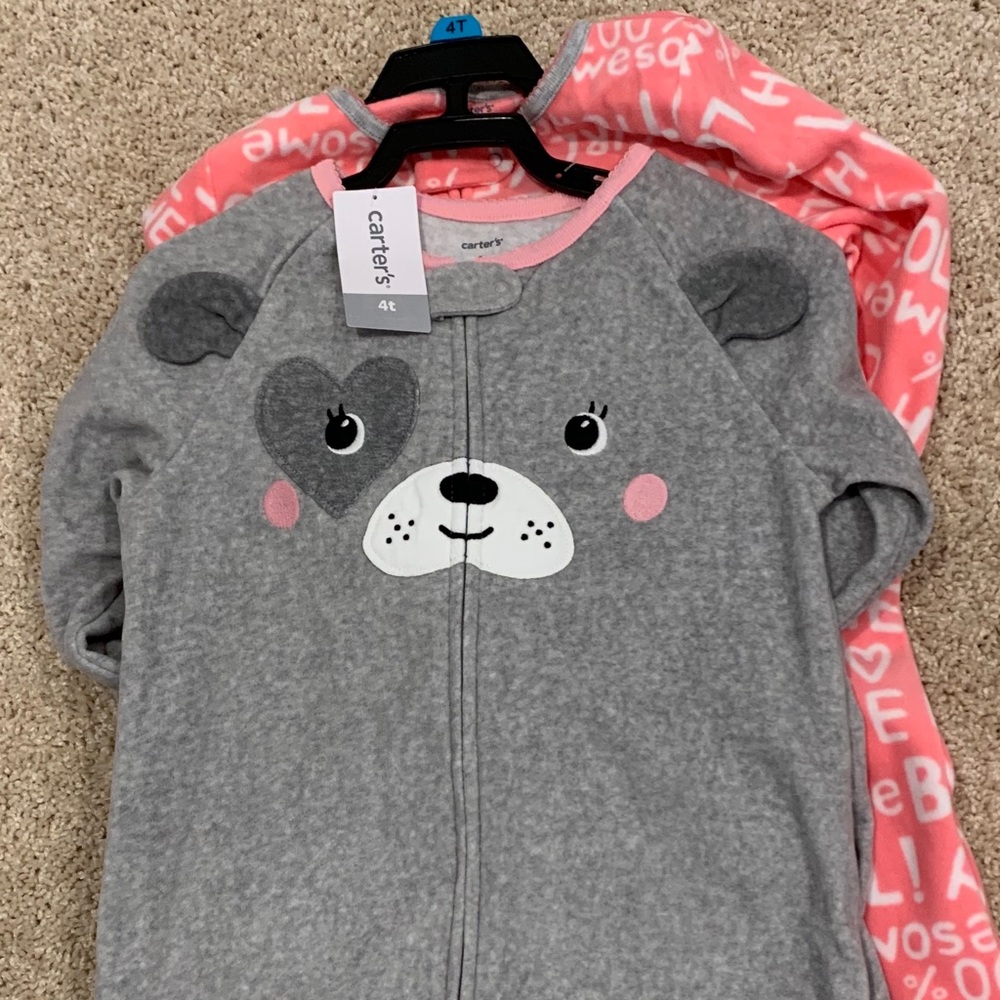 Set of 2 Carter’s fleece Footie pajamas